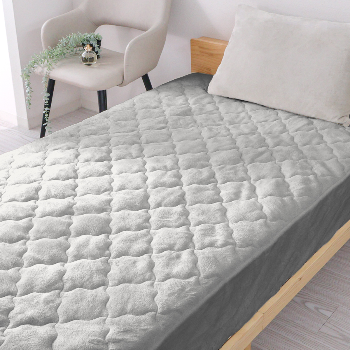 ボックスシーツ セミダブル 一体型 敷きパッド ベッドパッド 冬 フランネル 洗える 暖かい あったか 寒さ対策 抗菌防臭 | WEIMALL | 04