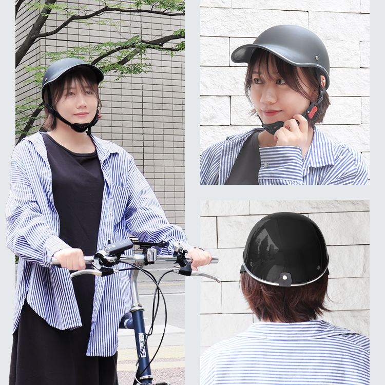 自転車 ヘルメット 自転車ヘルメット 軽量 通気性抜群 帽子型 つば付き