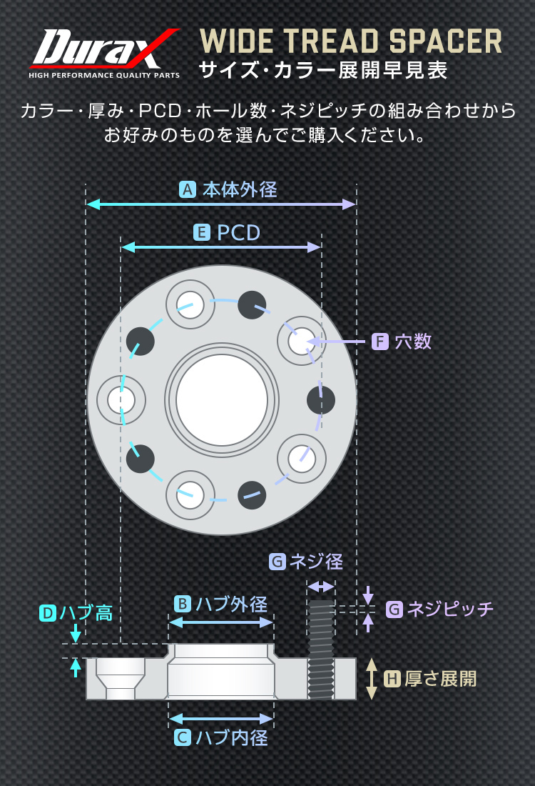 Durax ワイドトレッドスペーサー ワイトレ スペーサー ホイールスペーサー20mm ブラック 黒 114.3-5H-P1.5  ハブセン73mm一体型 5穴 2枚セット WEIMALL