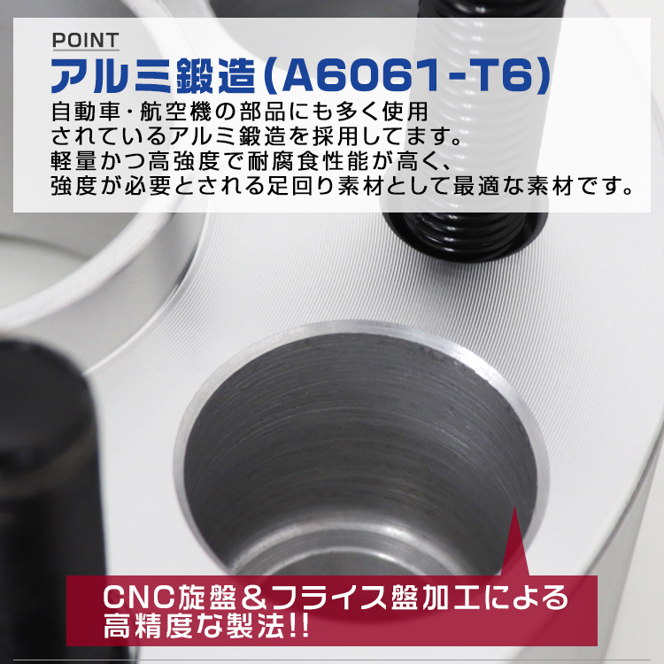 Durax 100-5H-P1.5 54mm一体型 5穴 25mm ハブ付き ワイドトレッド 