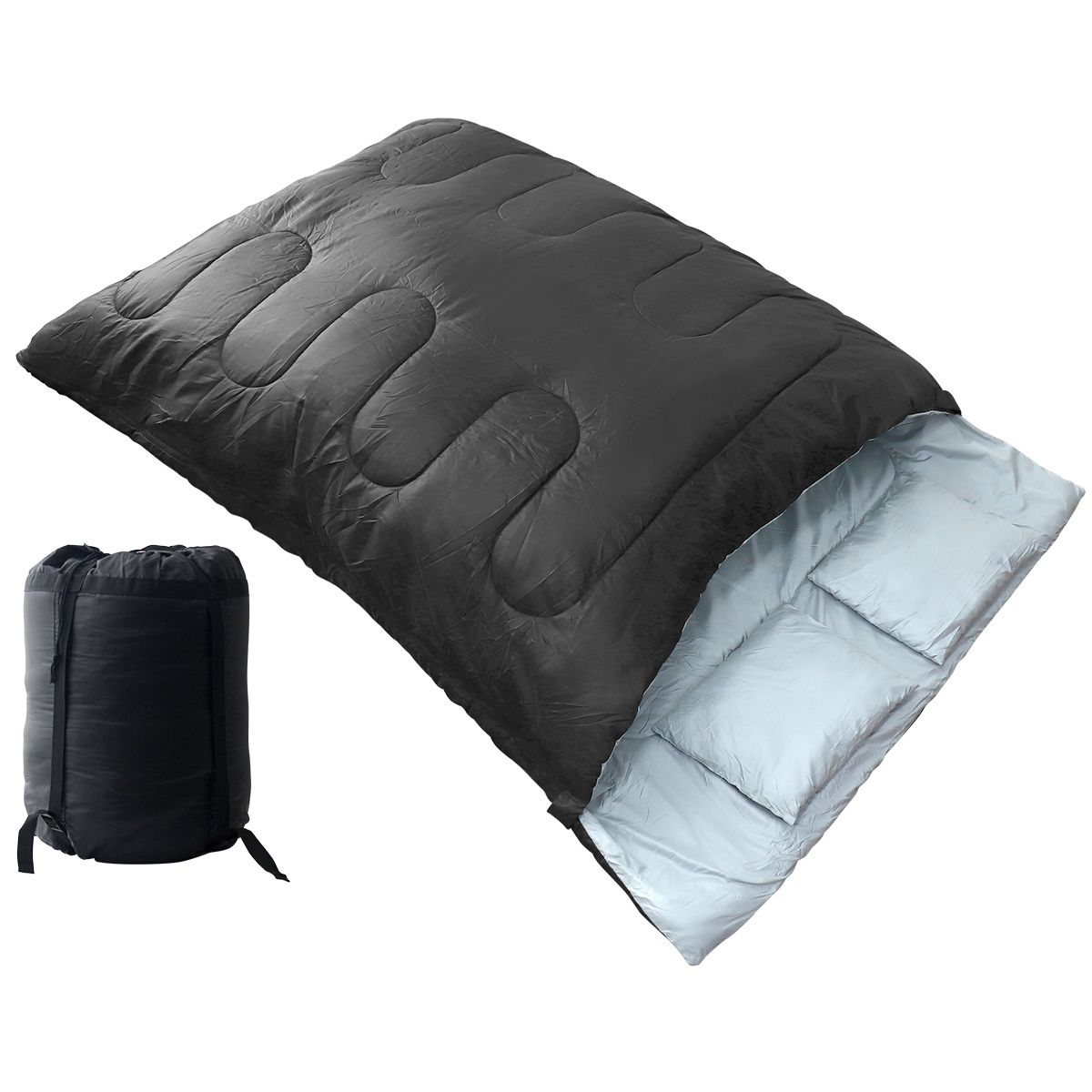 MERMONT 寝袋 2人用 分割可能 -4℃ 冬用 最強 車中泊 軽量 コンパクト 登山 キャンプ アウトドア 防災 封筒型シュラフ 2セット分 ダブルサイズ WEIMALL｜w-class｜02