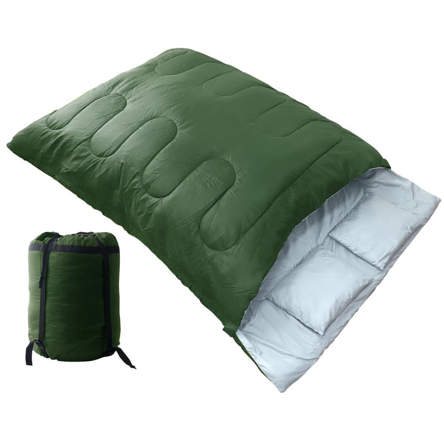 MERMONT 寝袋 2人用 分割可能 -4℃ 冬用 最強 車中泊 軽量 コンパクト 登山 キャンプ アウトドア 防災 封筒型シュラフ 2セット分 ダブルサイズ WEIMALL｜w-class｜03