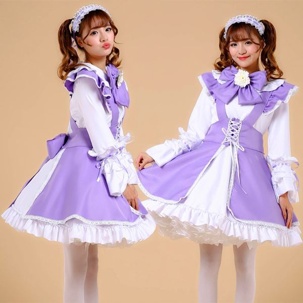 大きいサイズ コスプレ 衣装 クラシカル メイドカフェ アキバ アイドル 萌え 可愛いロリータ系！大人気のメイド服コスチューム L 2L 3L 4L  サイズ セール