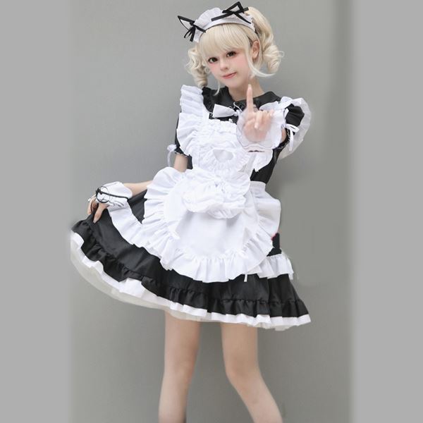 大きいサイズ メイド コスチューム ステージ 制服 ハロウィン コスプレ