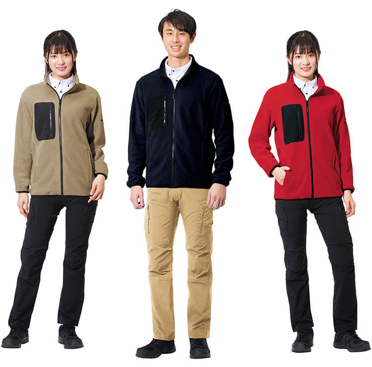 アイトス 作業服 AITOZ フリースブルゾン AZ-10311 6L 防寒 ストレッチ