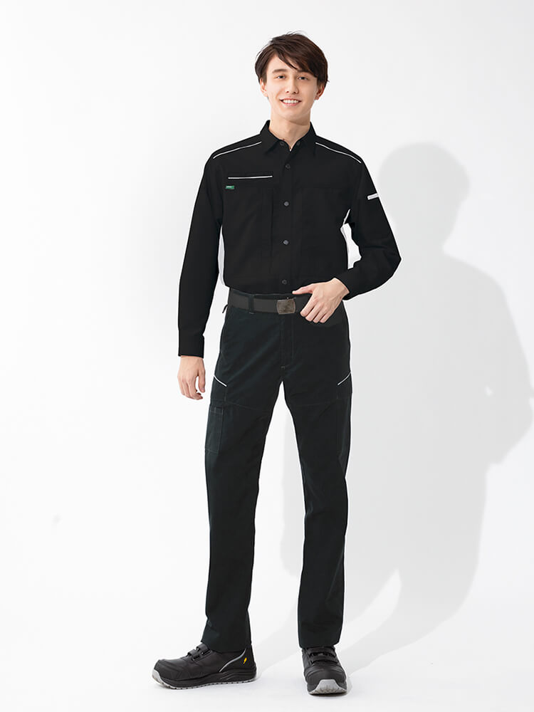 アイトス 作業服 上下セット AITOZ 長袖シャツ AZ-3535 4L ＆ カーゴ
