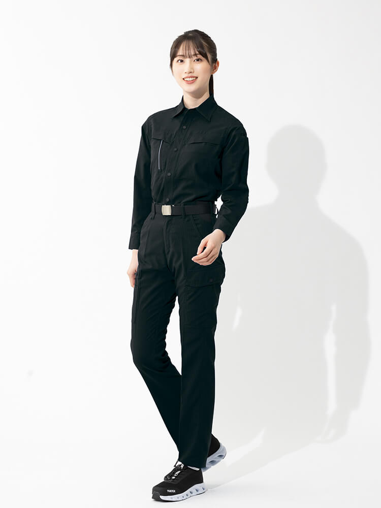 アイトス 作業服 上下セット AITOZ 長袖シャツ AZ-4135 3L ＆ カーゴ