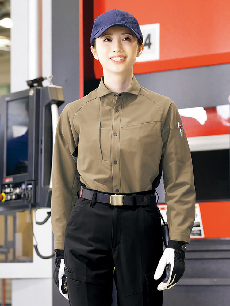 アイトス 作業服 上下セット タルテックス AITOZ TULTEX 長袖シャツ AZ