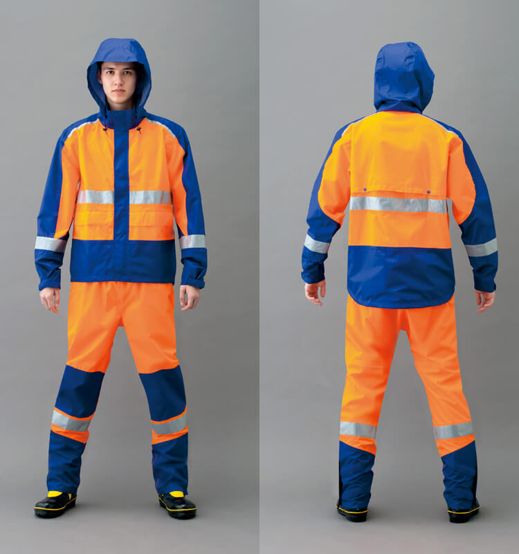 アイトス 作業服 AITOZ 高視認性レインウェア AZ-56206 3L 通年 反射材