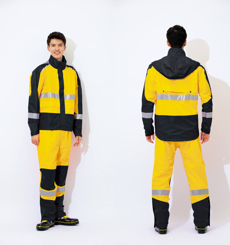 アイトス 作業服 AITOZ 高視認性レインウェア AZ-56206 3L 通年 反射材