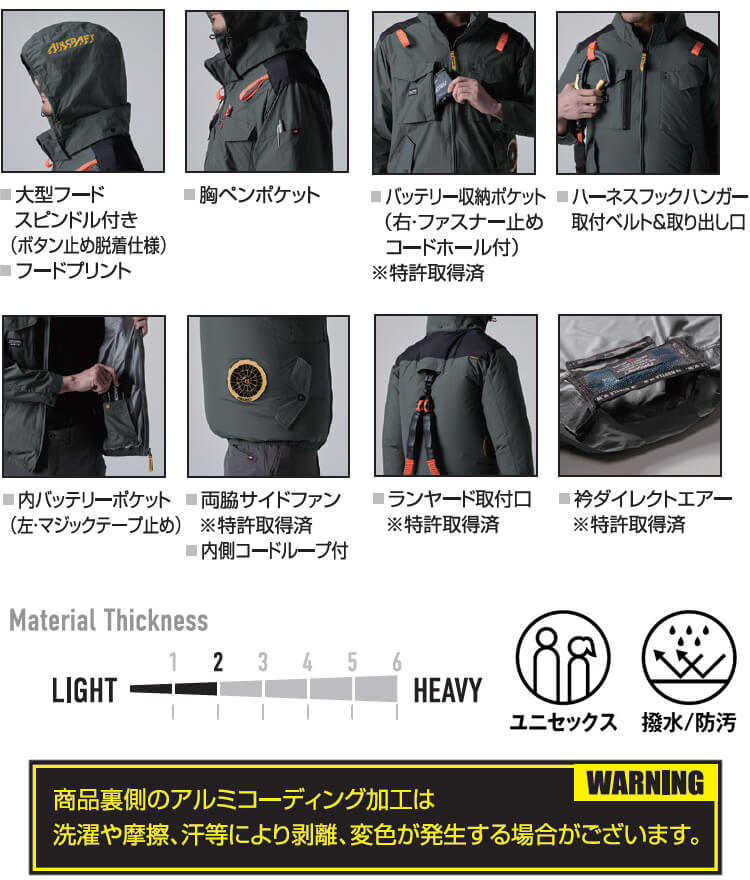 BURTLE（バートル） エアークラフト ACタクティカルベスト 服単品