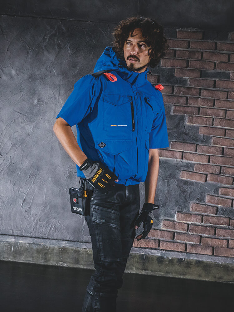 暑さ対策・冷却グッズ BURTLE Air Craft AC08 BURTLE（バートル） エアークラフト AC半袖ブルゾン 服単品 AC2106 S
