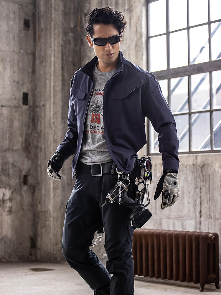 6枚セット！コーコス 防風ハイブリッドローネック 53BKカモフラ 作業服 上下セット コーコス CO-COS ジャケット A-9180 SS-LL