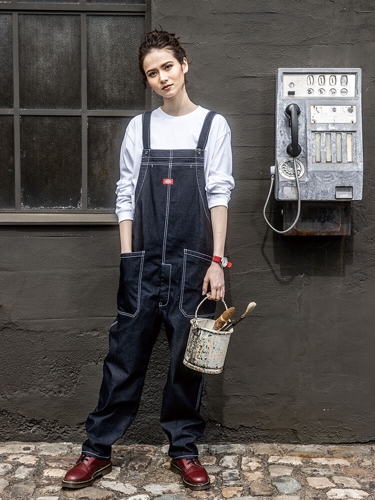 Dickies（ディッキーズ） 作業服 ストレッチデニムサロペット D-709 SS