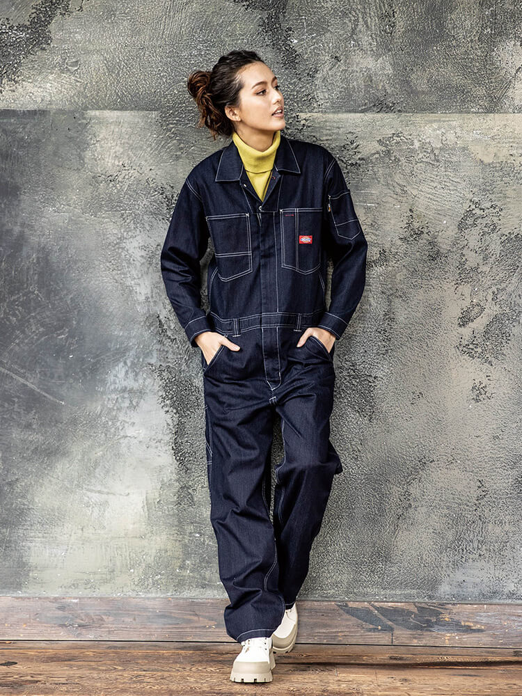 ディッキーズCORDURA®ストレッチデニムツナギD-756!4L 送料込み！ Dickies ディッキーズ CORDURAストレッチデニムツナギ D-756