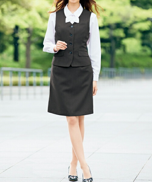 ピエ HCV9660 ベスト 17号〜19号 事務服・制服・オフィスウェア レディス ベスト ビジネスウェア 事務服 HCV9660 17号-19号 9660