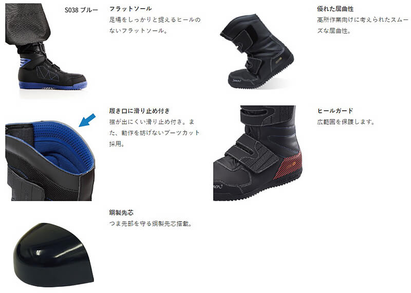 ◎未使用品 SIMON 安全靴 静電靴 26cm 黒 ベルト付 ジップブーツ