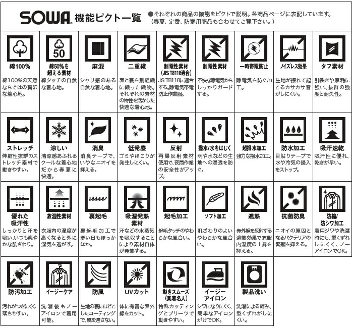 上下セット 桑和(SOWA) 長袖シャツ 1665 (S)＆カーゴパンツ