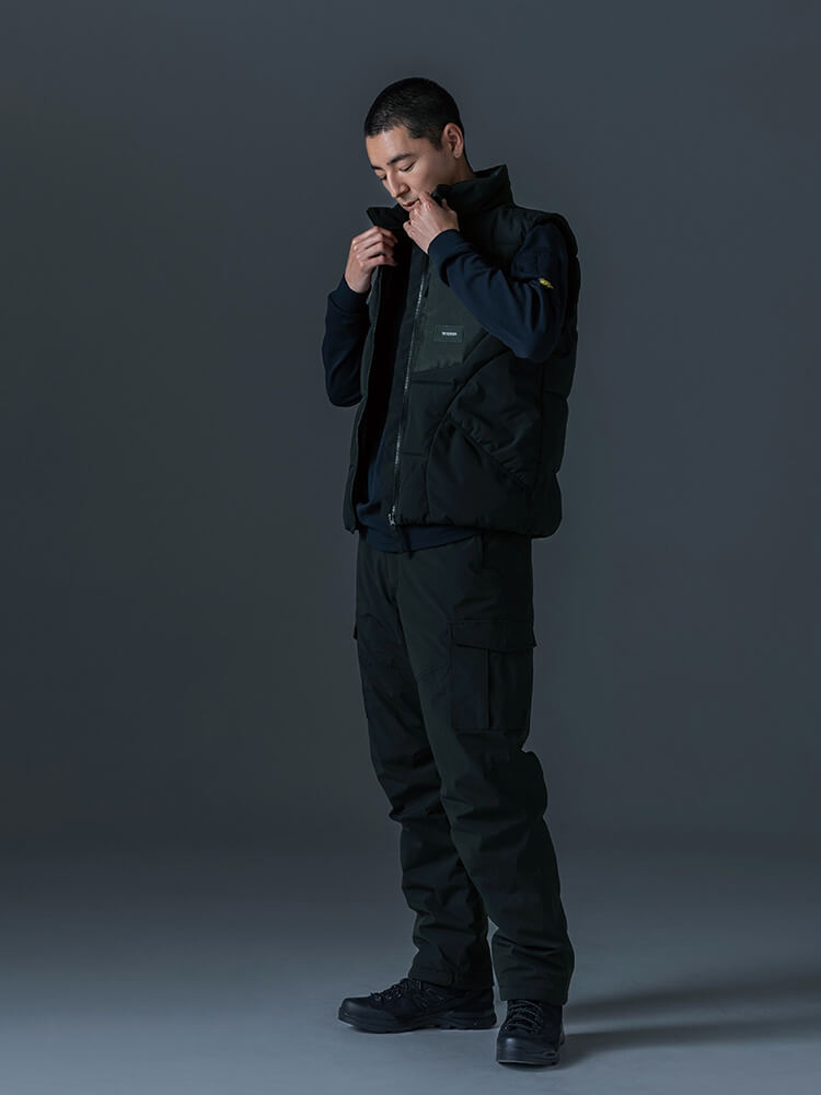 TS DESIGN 作業服 藤和 ニッカーズファイバーダウンベスト 55328 5L-6L