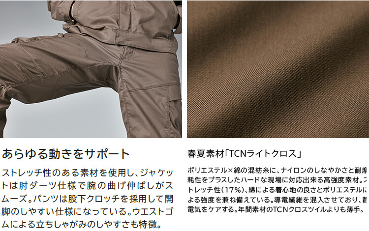 TS DESIGN 作業服 上下セット 藤和 シャツ 5805 3L-4L ＆ カーゴパンツ