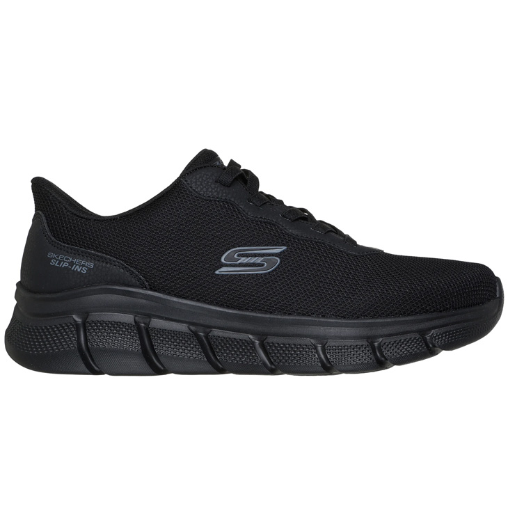 ブラック スエード メッシュ スニーカー SKECHERS（スケッチャーズ） スリップインズ メンズ スニーカー