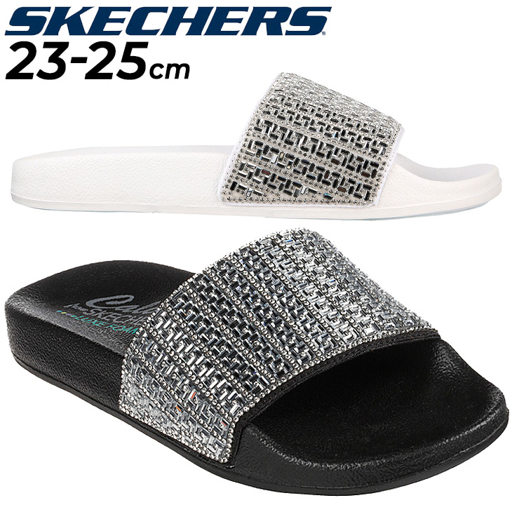 スポーツサンダル レディース シューズ/スケッチャーズ SKECHERS POP UPS-NEW SPARK/ラインストーン 女性 靴 おしゃれ  メタリック かわいい 白 /119320