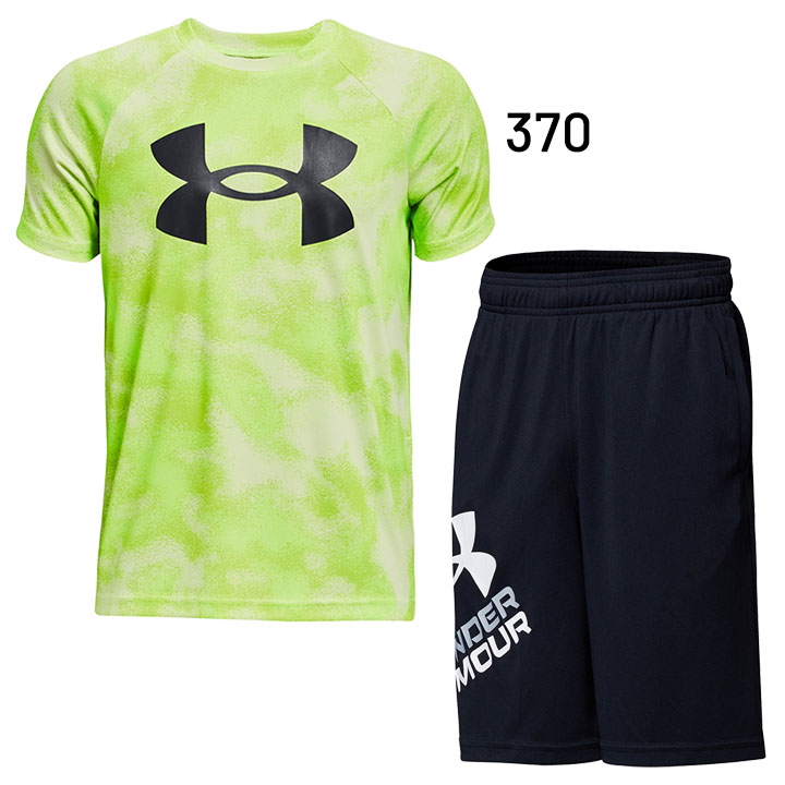 アンダーアーマー スパッツセットアップ Mサイズ UNDER ARMOUR アンダーアーマー キッズ 半袖Tシャツ ハーフ