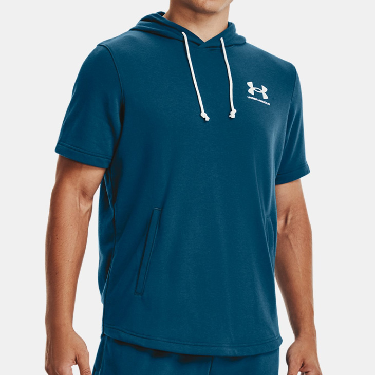 アンダーアーマー スウェット メンズ パーカー 半袖 UNDER ARMOUR プル