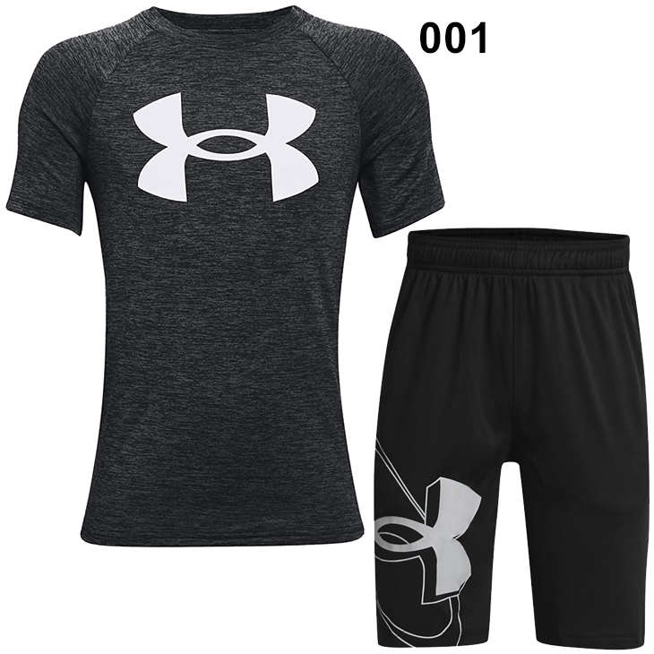 UNDER ARMOUR キッズ 半袖Tシャツ ハーフパンツ 上下 アンダー