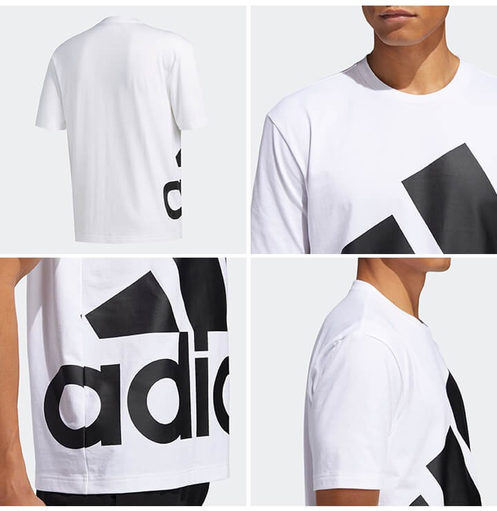 半袖 Tシャツ メンズ アディダス adidas M FAVOURITES ビッグロゴ Tシャツ/スポーツウェア プリントT 男性 ホワイト 白  トップ 家トレ/14607-GK3328【a20Qpd】