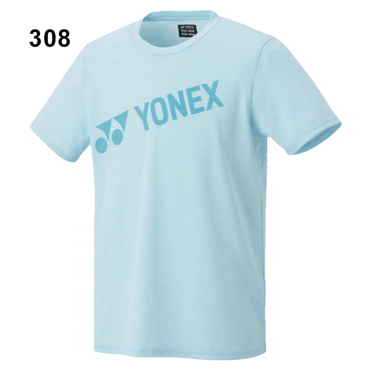 YONEX スポーツウェア 半袖 Tシャツ ホワイト ブルー YONEX（ヨネックス） 半袖Tシャツ メンズ レディース ドライTシャツ