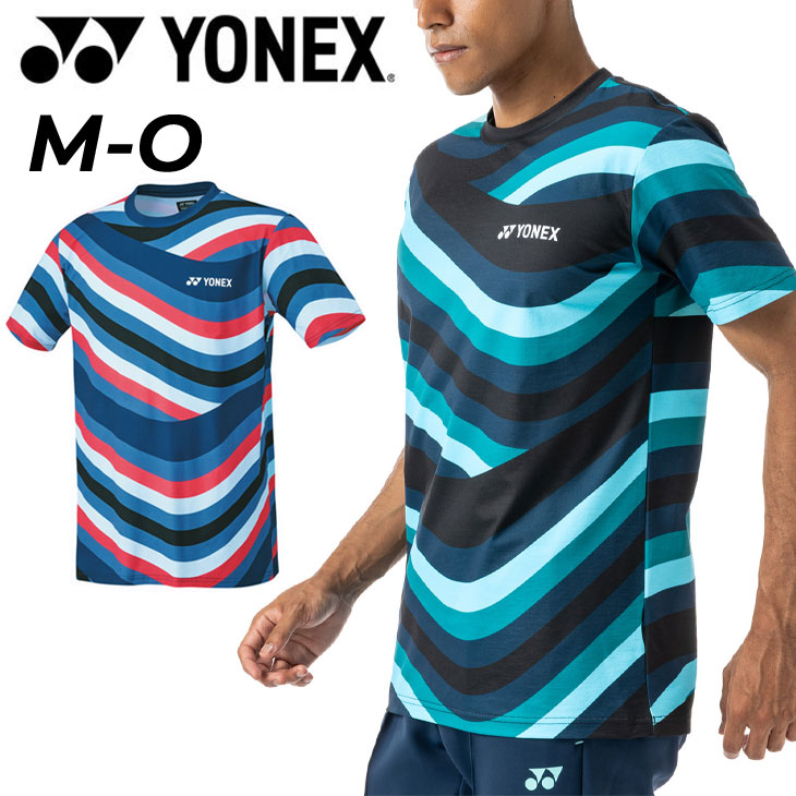 YONEX バドミントン Tシャツ 青 グラフィック YONEX ヨネックス ユニドライTシャツ（フィットスタイル）メンズ