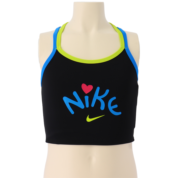 スイムウェア キッズ 130 160cm 009 Nike かわいい セパレート水着 タンキニ ナイキ ブラック プール 女の子 女児 子ども 子供用 返品不可 黒 高評価のクリスマスプレゼント セパレート水着