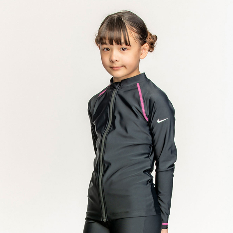NIKE ナイキ ラッシュガード キッズ 女の子 長袖 ジップアップ