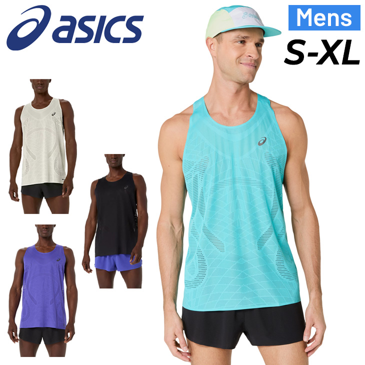 ASICS（アシックス） ノースリーブ シャツ メンズ 海外サイズ S-XL