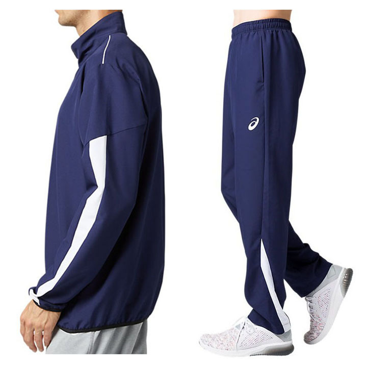 ASICS トレーニングウェア 上下セット 薄手 ジャージ メンズ