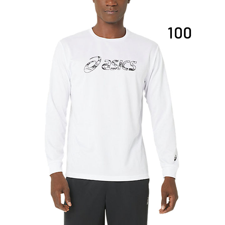 アシックス 長袖 Tシャツ メンズ ASICS ドライビッグロゴ プリントT