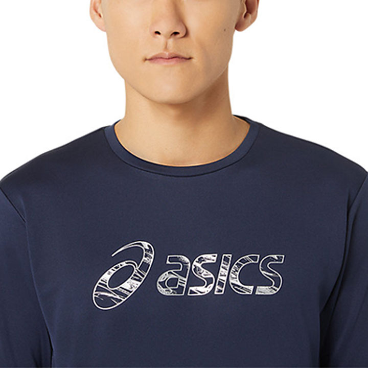 アシックス 長袖 Tシャツ メンズ ASICS ドライビッグロゴ プリントT