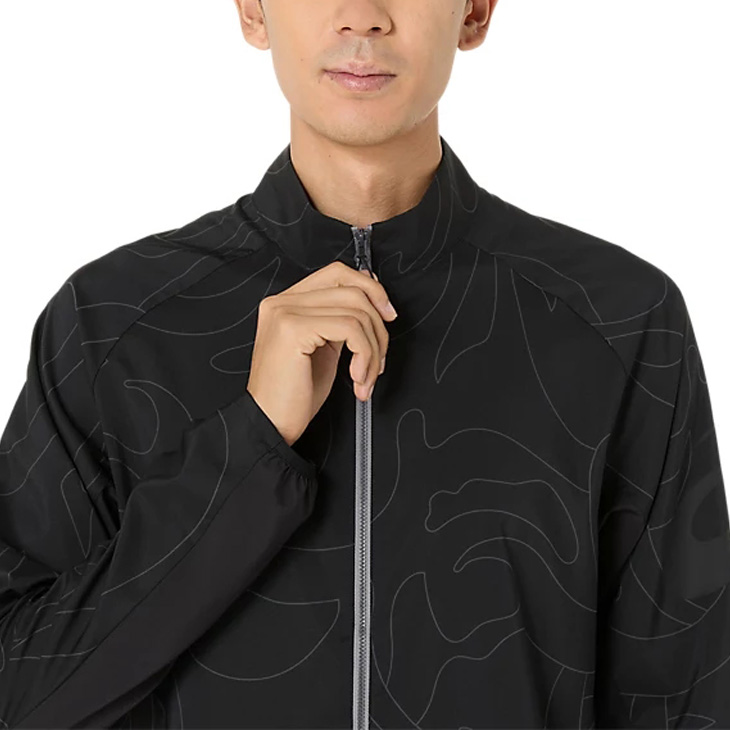 asics アシックス クールグラフィックサマーウーブンジャケット PERFORMANCE BLACK 2XL 2031E988 1 | スポーツ ウェア トップス アウター 長袖 ロングスリーブ フルジップ 通気性 メッシュ ムレ軽減 UVケア 吸汗性 速乾性 トレーニング メンズ ASICS（アシックス） トレーニングジャケット 長袖 メンズ クール