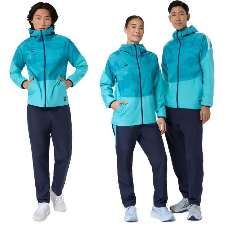 asics ウインドブレーカー　上下セット Lサイズ　レディース ASICS（アシックス） ウインドブレーカー 上下 メンズ レディース 裏