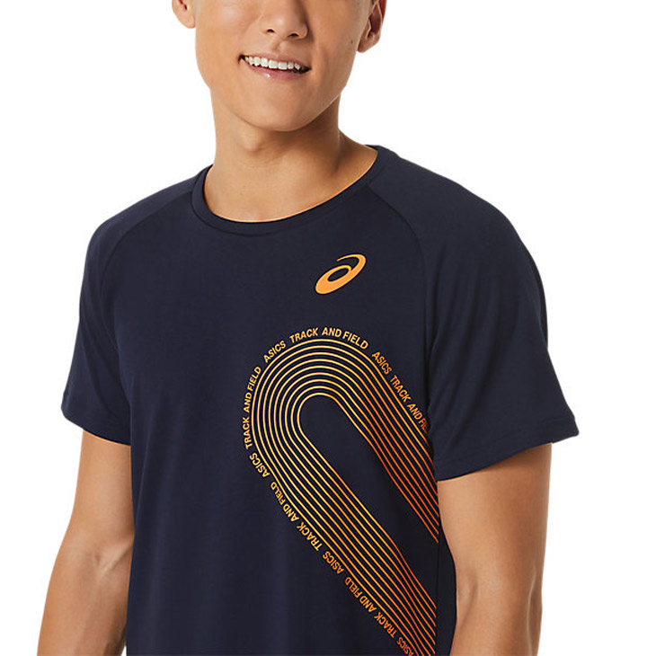 asics アシックス　スポーツシャツ　M　ランニング　トレーニング　ラグラン袖 ASICS 半袖Tシャツ メンズ asics アシックス ランニング