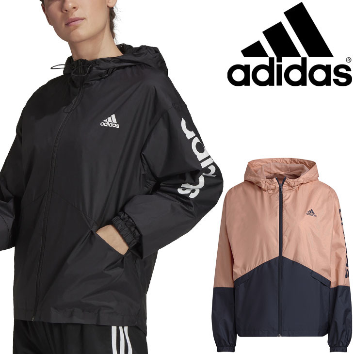 ウィンドブレーカー ジャケット アウター レディース/アディダス adidas W ESS リニア/トレーニング フィットネス 女性 フルジップ 上着  スポーツウェア/29166-