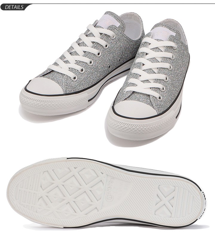 初回限定 コンバース Converseall Star Glitter Ox オールスター グリッター Ox オックス ローカット キラキラ ラメ 62 シルバー 5sc380 スニーカー レディース シューズ 靴 限定製作 Krplas Net