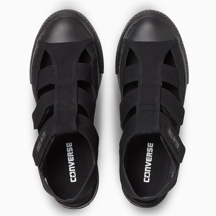 CONVERSE コンバース サンダル メンズ 靴 ブラック 黒 レザー