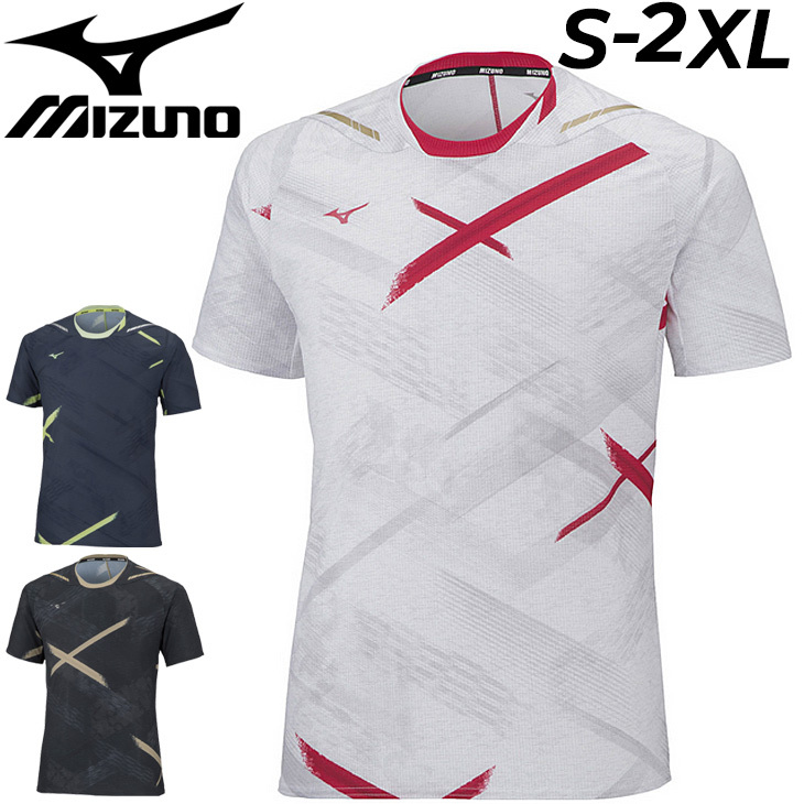 半袖シャツ Tシャツ メンズ/mizuno ミズノ ドライエアロフローTシャツ/トレーニング ランニング ジム スポーツウェア 男性  トップス/32MA2030