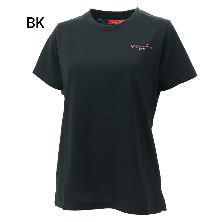 Marie Claire（マリ クレール） 半袖 ワンポイントロゴ Tシャツ