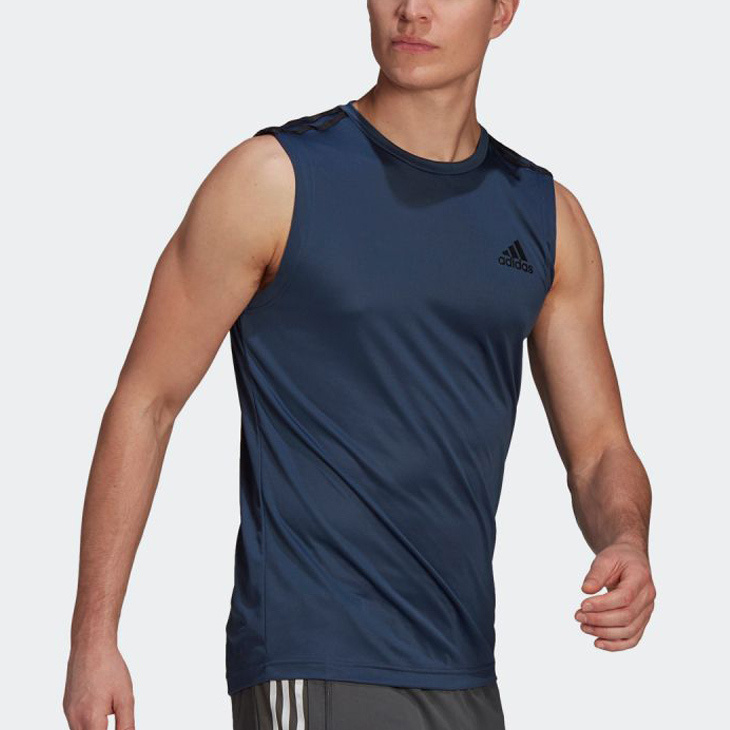 タンクトップ ノースリーブ Tシャツ メンズ adidas アディダス M D2M 3ストライプス TANK/スポーツウェア トレーニング 紺  ネイビー 男性 /42093-GM2132 :42093-GM2132:WORLD WIDE MARKET - 通販 - Yahoo!ショッピング