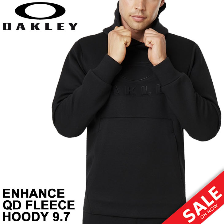 スウェット パーカー プルオーバー メンズ オークリー OAKLEY Enhance QD Fleece Hoody 9.7/スポーツウェア スエット  黒 ブラック スポカジ 普段使い /472587 APWORLD - 通販 - PayPayモール