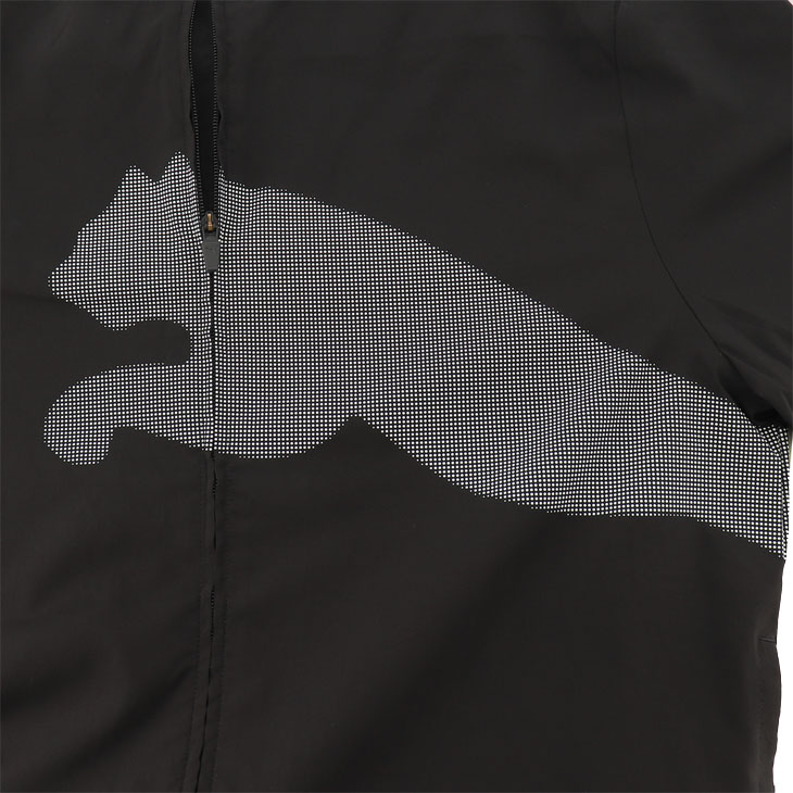PUMA ウィンドブレーカー XL ホワイト/ブラック/オレンジ プーマ／PUMA】メンズウィンドブレーカー（ラン グラフィック