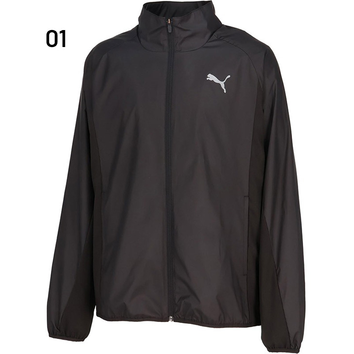PUMA メッシュ ウィンドブレーカー ブラック PUMA（プーマ） ウィンドブレーカー 長袖 裏メッシュ メンズ PUMA TAD